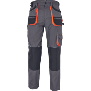 Pantaloni talie salopeta HANS - gri/negru