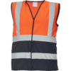Vesta reflectorizanta LYNX DUO - portocaliu negru